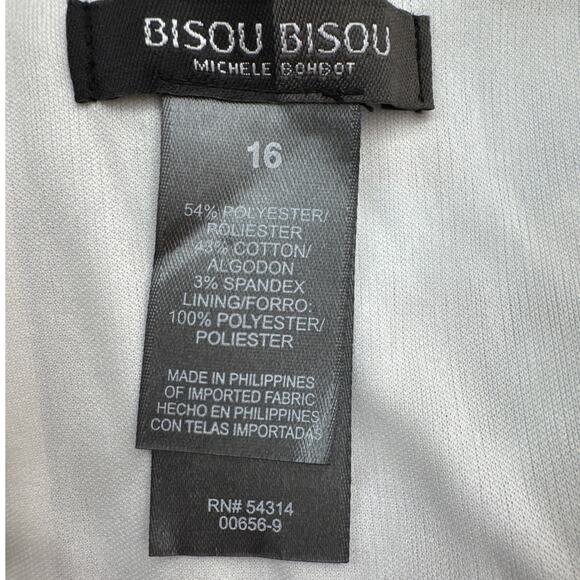 Bisou Bisou Blue Black Floral One Shoulder Wrap Dress Women 16 - Picture 8 of 10